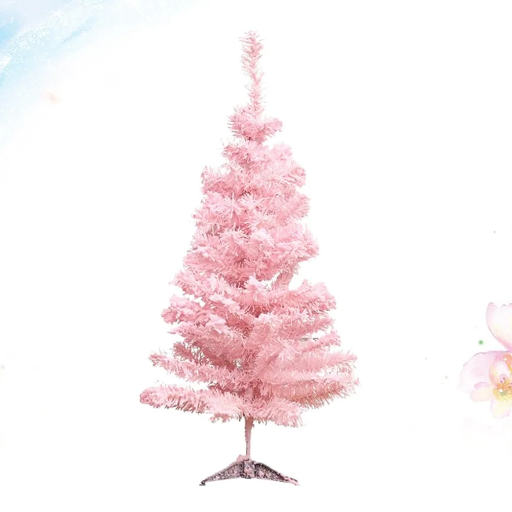 

Pink Flocked Mini Christmas Tree Artificial Table Decor For Home Holiday Party Small Tree Ornaments Xmas Prop Decoration