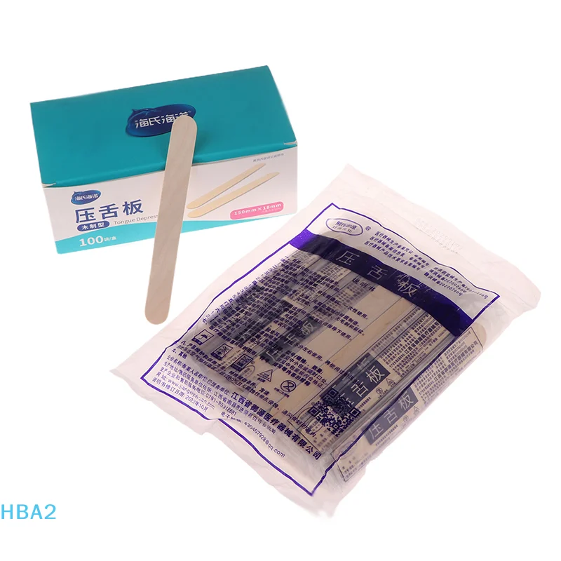 【H】Despressor de língua descartável médico para exame oral crianças treinamento muscular oral vara espátula de depilação varas de cera