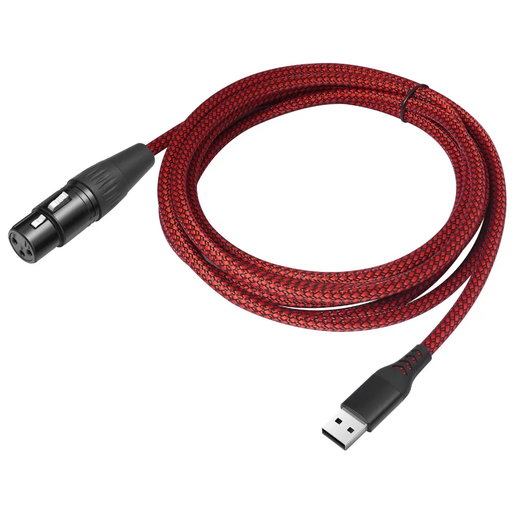 

Canon Plug USB Microphone Cable 1m 2m 3m Male To Female Mic Link Converter Cable Multifunction Built-in Decoding Chip