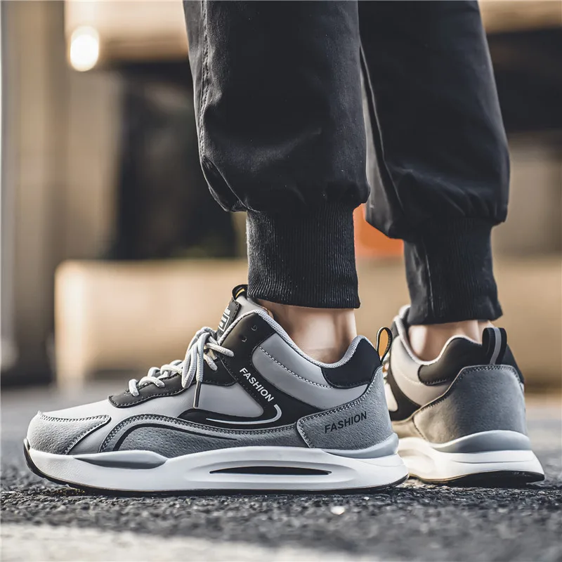 

Casual Sports Shoes Large-sized Round-toe Mesh Breathable Laced Color-matched Flat Soft Sole Comfortable Outdoor Running Shoes