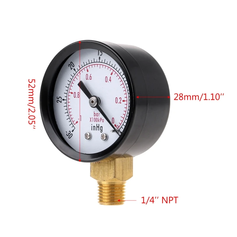 Pressure Gauge Accurate Gauge Instrument for Vacuum Connector Vacuum Gauge