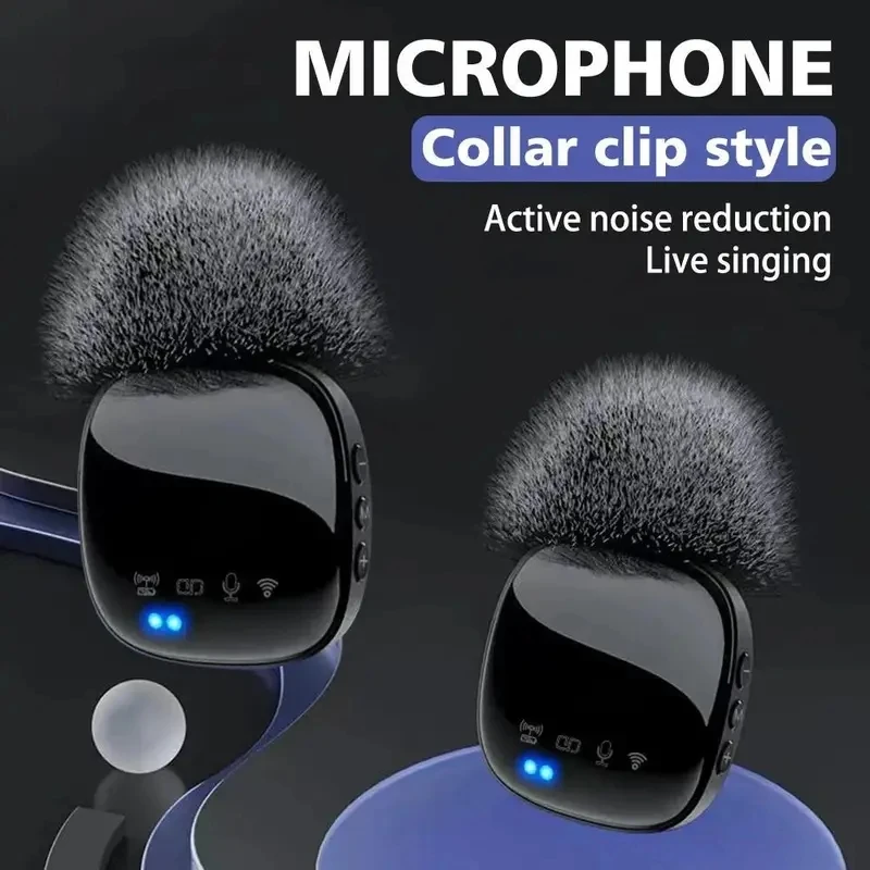 Micrófono inalámbrico Lavalier R8, minimicrófono de grabación de Audio y vídeo para iPhone, Android, portátil, juegos en vivo, teléfono móvil