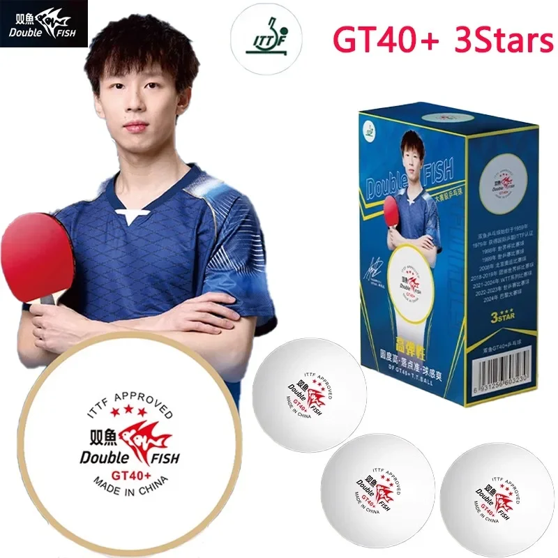 Double Fish GT40+Table Tennis Balls High Bounce 3Stars PingPong Balls 6Pcs/Box PingPong Ball For Trainning & Competition