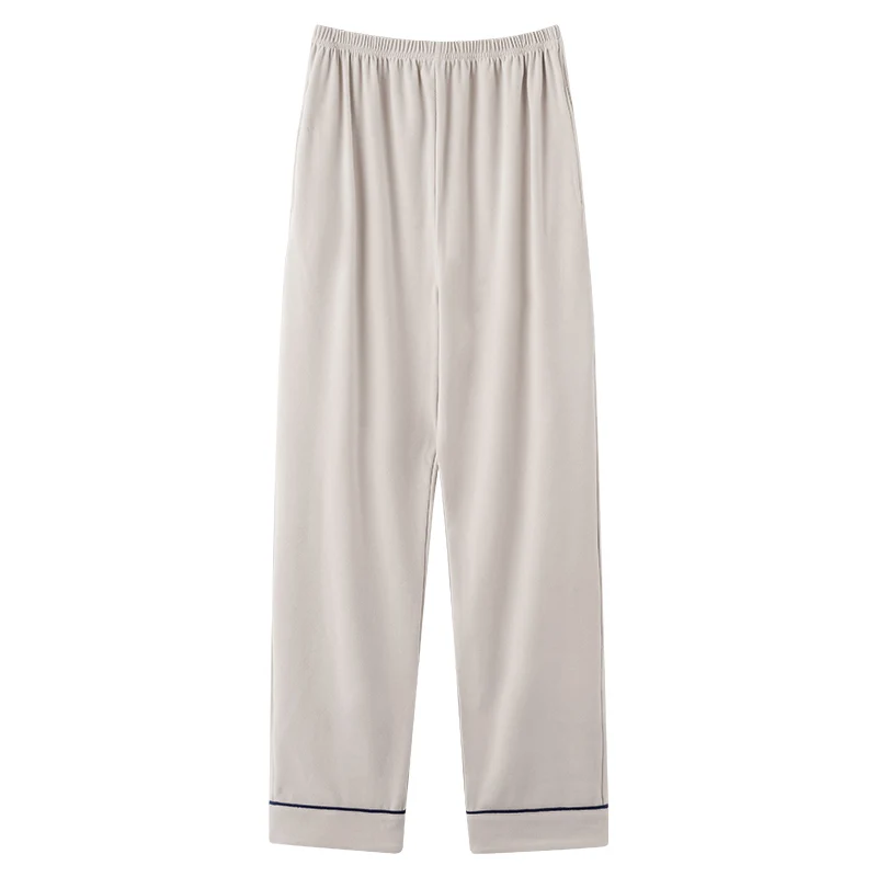 

Men's Thin Fleece Long Trousers Solid Color Sleep Pants Mens Pajamas Pants Bottoms Sleepwear Pajama for Men Pijama Hombre L-4XL