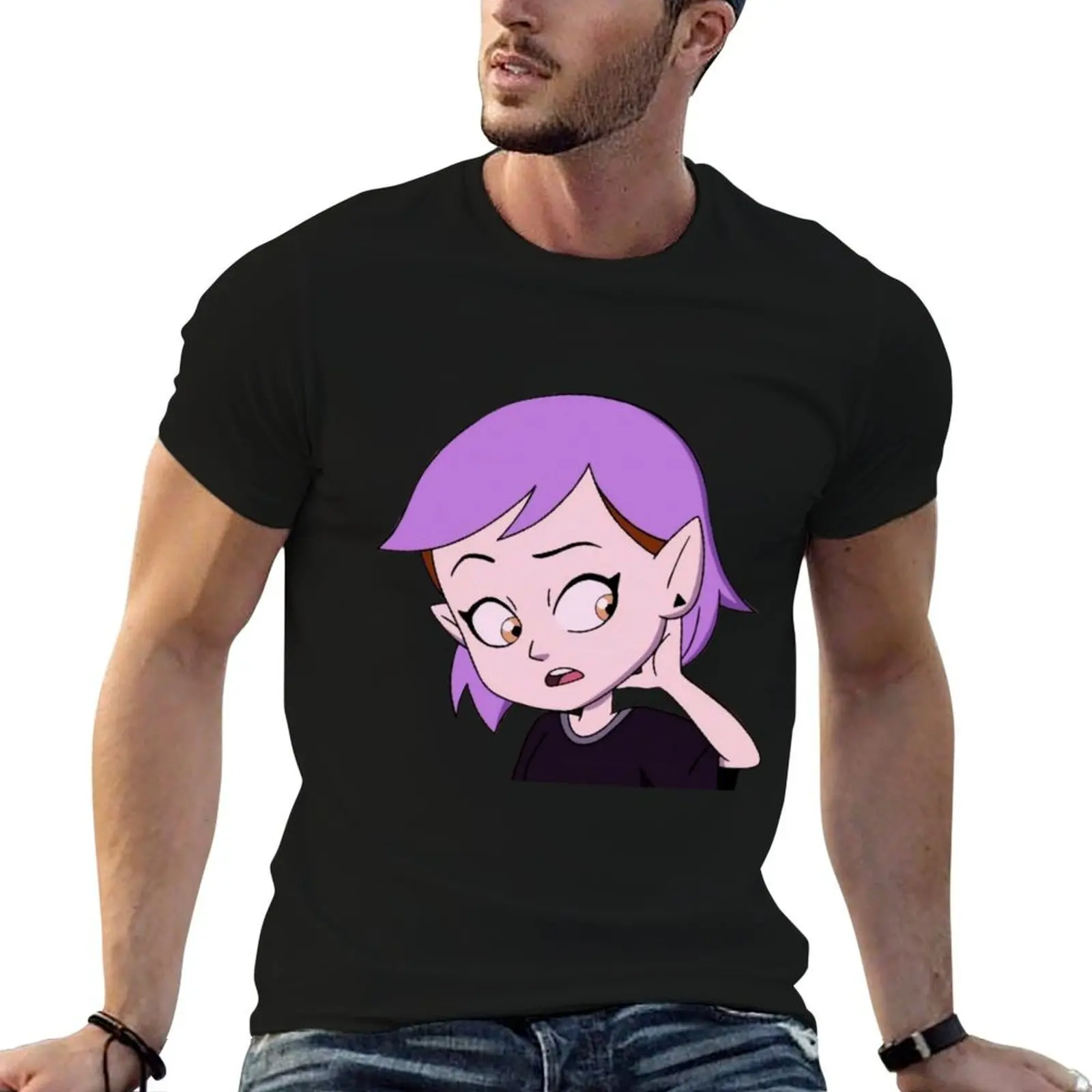 amity blight new purple hair T-Shirt t shirts for man cotton funny printed t shirts for man man t shirt cotton T-shirt
