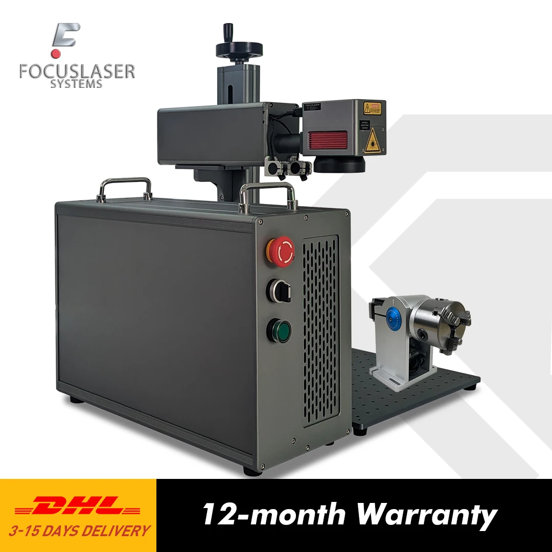

Fiber Laser Marking Machine with D80 Rotary Axis 20w 30w 50w 60w 70w 100w Raycus Jpt Laser Engraving Metal 9000mm/s Speed