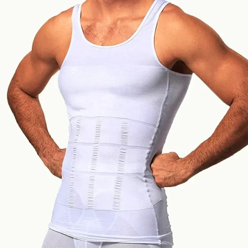 

INSELLE Men Body Shaper Slimming Compression Vest Undershirt Seamless Waist Trainer Tank Top Belly Control Weight Loss Shapewear