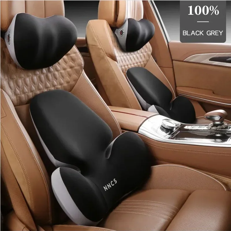 

Car Lumbar Support Neck Pillow Waist Support Seat Cushion Office Lumbar Pad Memory Foam Headrest Pillow Lumbar Support Cushion