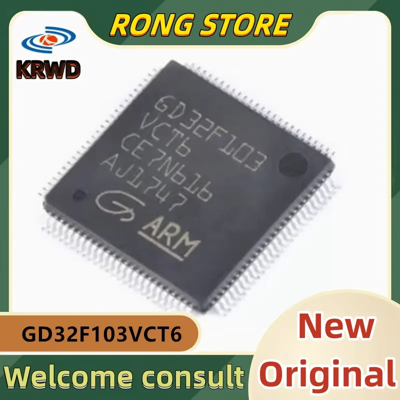 （5PCS）GD32F103 VCT6 New and Original Chip IC GD32F103VCT6 GD32F103 LQFP-100 32-bit microcontroller-MCU