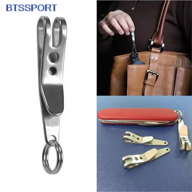 Stainless Steel Bag Suspensão Clip com chaveiro, Mosquetão, Outdoor Quicklink Tool, EDC, 1Pc