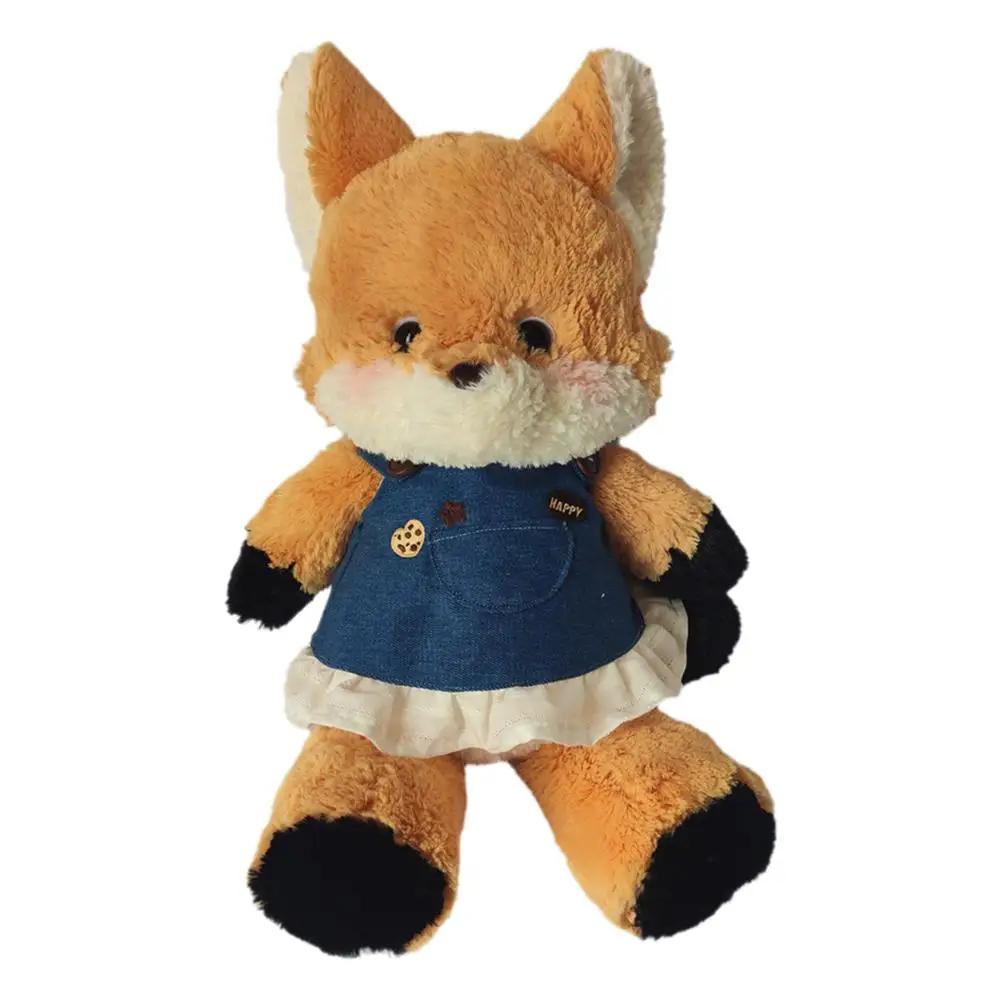 Original Huggable Nette Wald Laufende Fuchs Nette Lange Plüsch Spielzeug Schwanz Fuchs Tier Puppen Große Kleidung Gefüllte 50 cm Plüsch I6B9