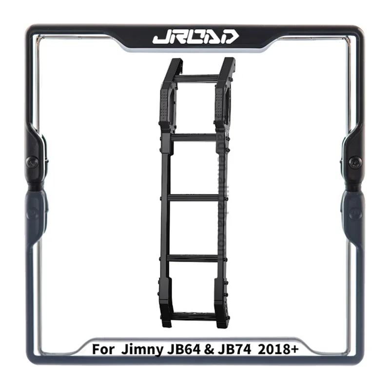 Jimny Rear Door Ladder Black Car Accessory Aluminum Car Ladder For Suzuki Jimny Jb64 Jb74 Jb64W Jb74W