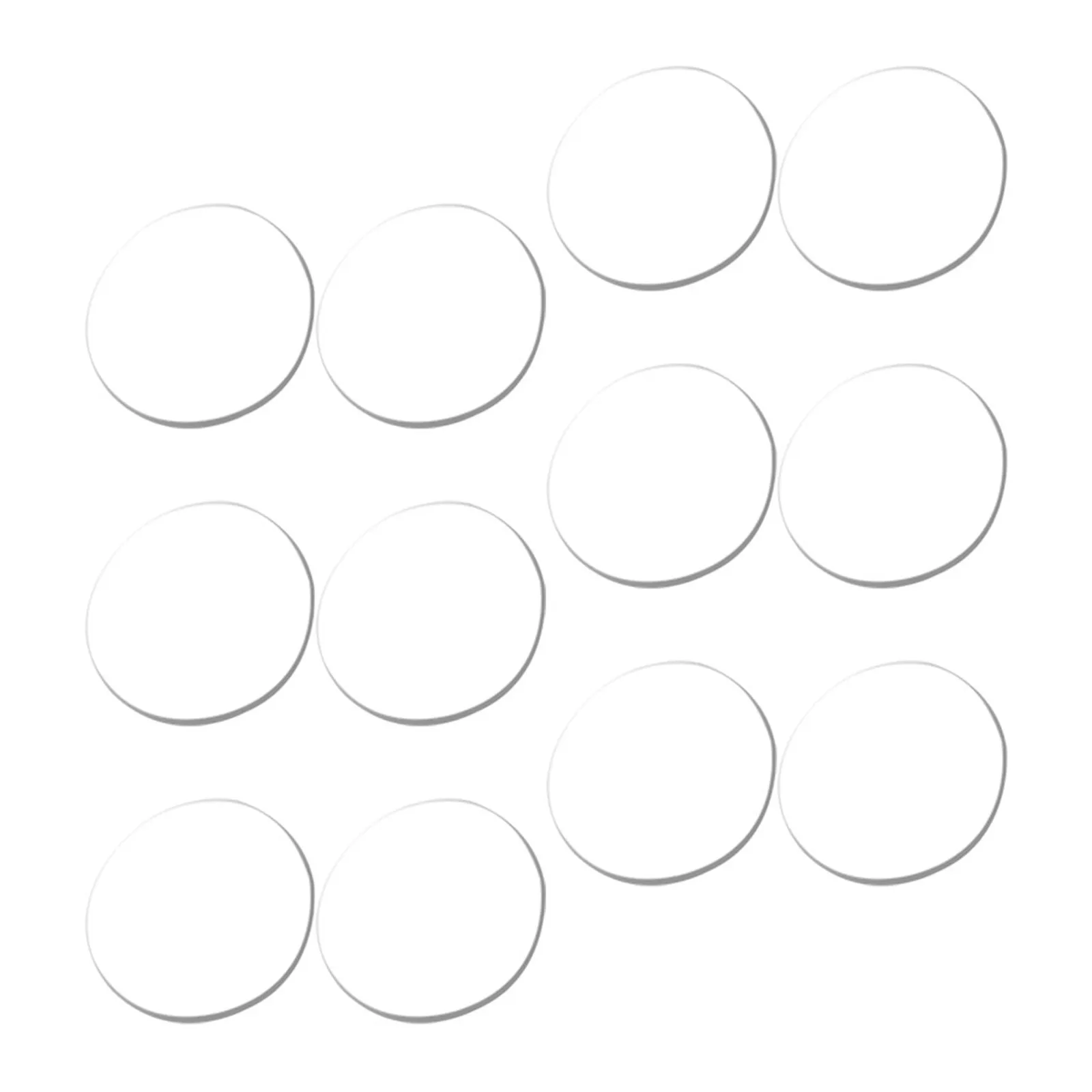 12Pcs Clear Glass Table Bumpers Suction Mount PP Bumper Pads Anti-Slip Countertop Stabilizer Damper Pad Table Spacers