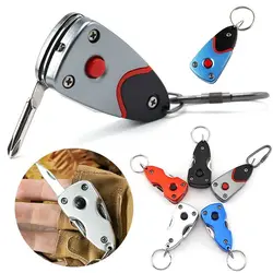 Portable 6-in-1 Folding Mini Screwdriver with LED Flashlight Camping Hiking Gears Kit Keychain Knife Repair Tools Bottle Opener