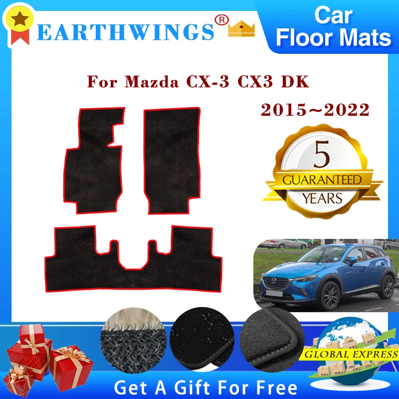 

Car Floor Mats For Mazda CX-3 CX3 DK 2015~2022 2016 2018 Carpets Footpads Anti-slip Cape Rugs Cover Foot Pad Auto Accessories Ca