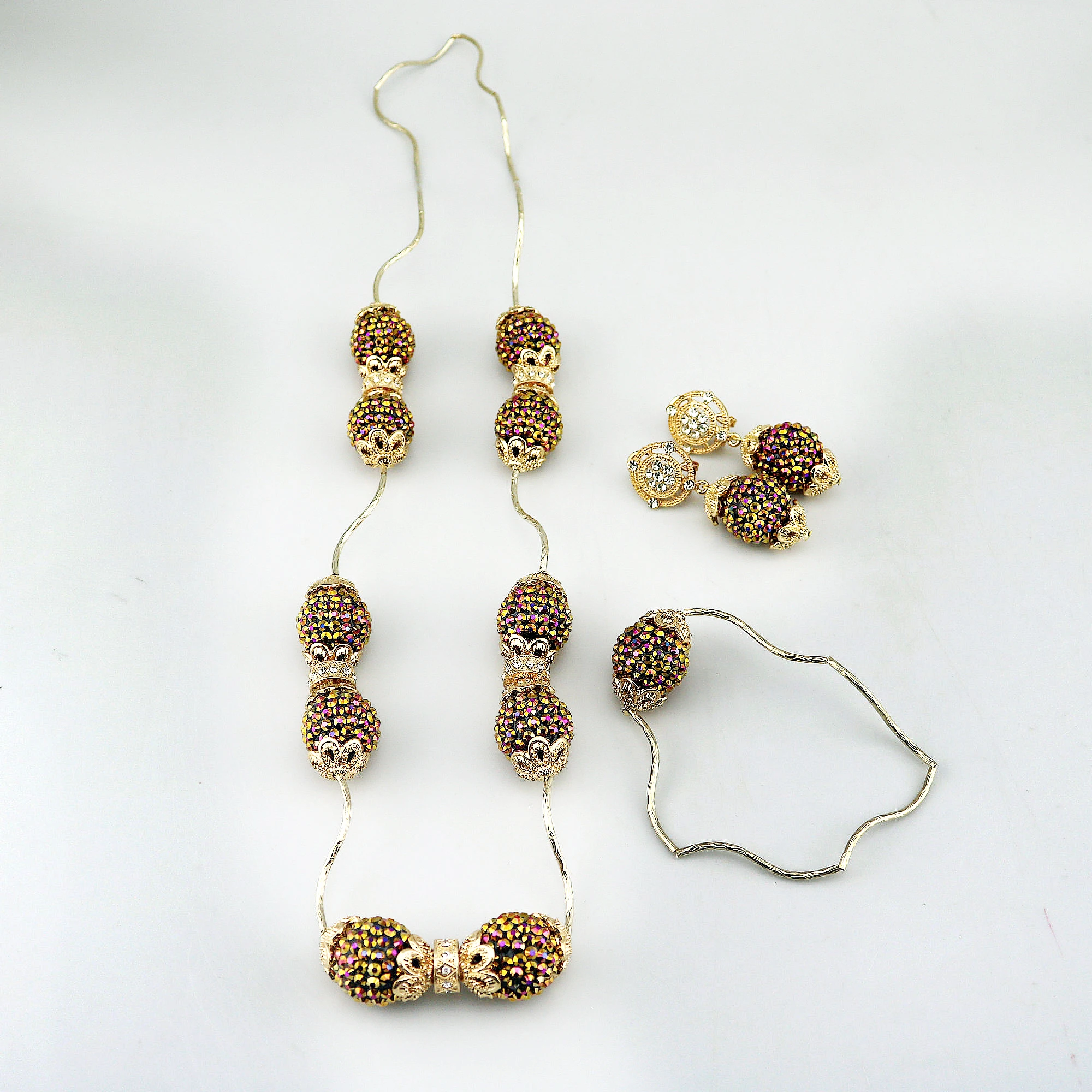 

Fashion Women Necklaces African Beads Jewelry Sets Nigerian Wedding Bridal Indian Beads Jewelry Sets Resin Beads -XK