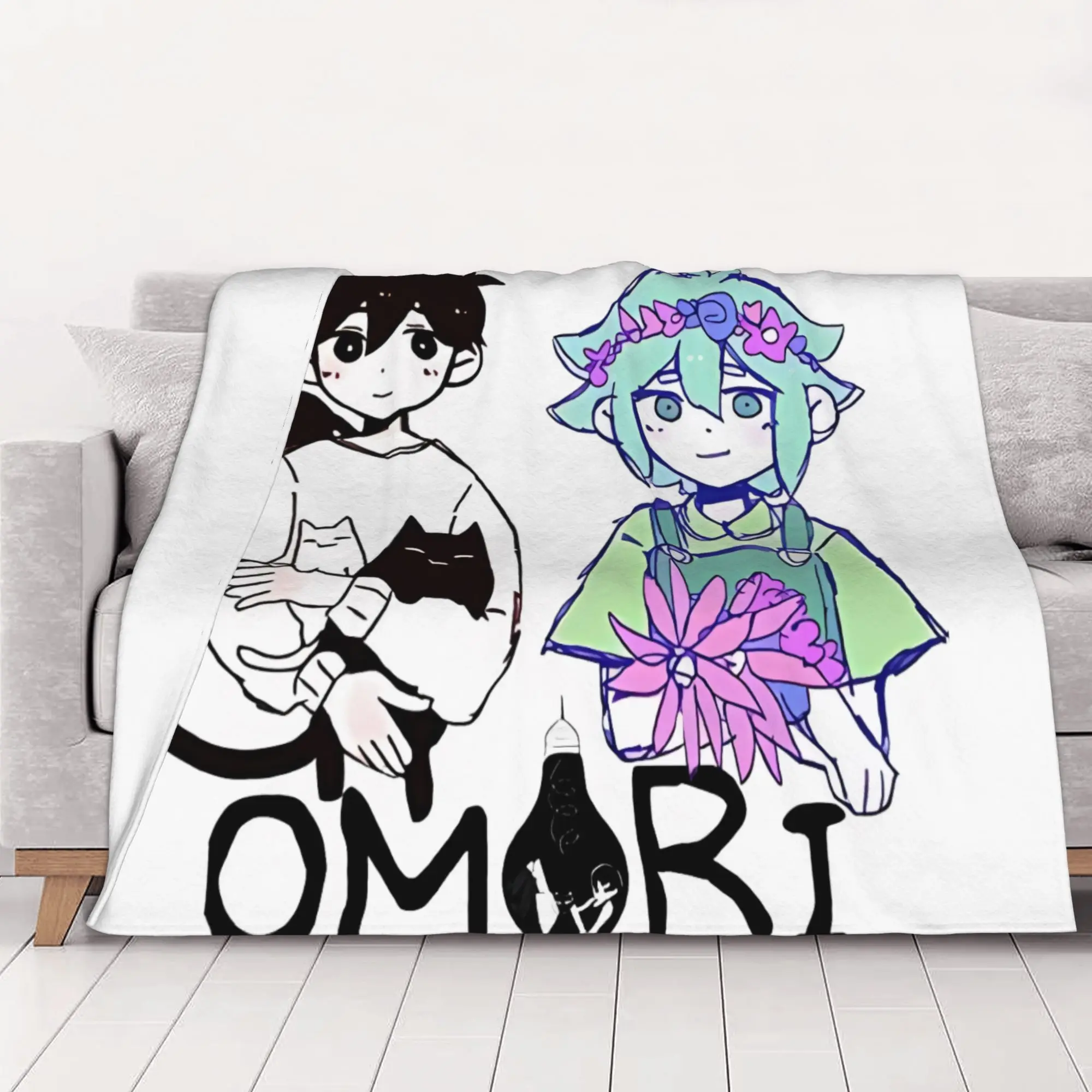 1PC home Cute Room Decor Classic Blanket Throw Blanket Omori Novelty Warm Blanket All Season