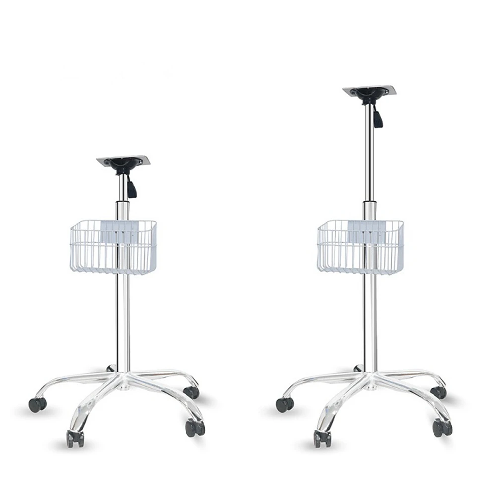 Cheap hospital Hospital Medical good quality Stainless Steel Height adjustable Monitor gas lifter Trolleys Factory Direct supply