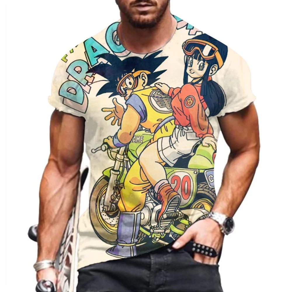 

Tops Hip Hop Goku Harajuku Style Super Saiya Shirts Men's T-shirt High Quality 2025 Dragon Ball Z Clothing Vegeta Summer Tops