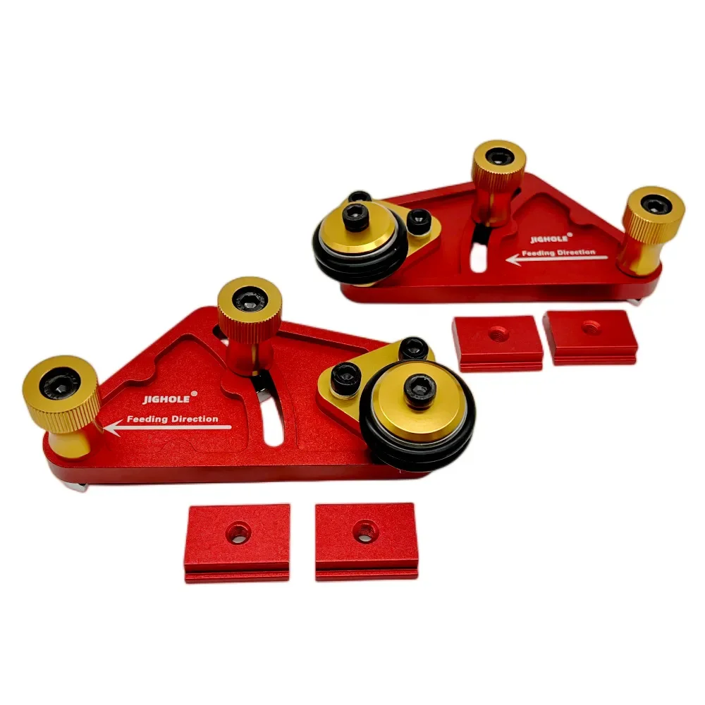 

1 Pair Bearing Roller Feeder, Upgraded Aluminum Alloy Feather Loc Board, Table Saw Feeding Safety Propelling Auxiliary Tool