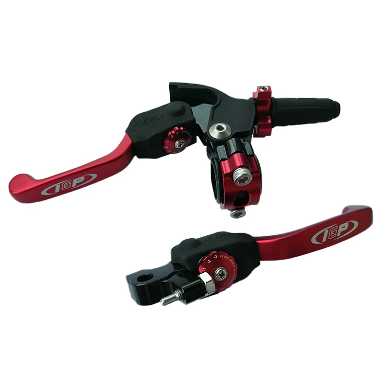 Pit Dirt Bike Hand Levers IGP Alloy Brake and Clutch With 3-way Folding Levers  Motorcycle Spare Parts