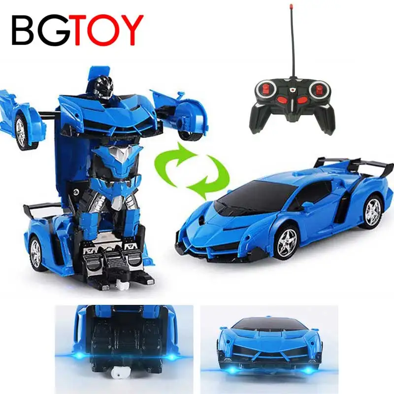 BGTOY RC Car Remote Control Deformation Robot Car Boy Anime Model Transformation 20CM Action Figures For Kids Toys Boys Gifts