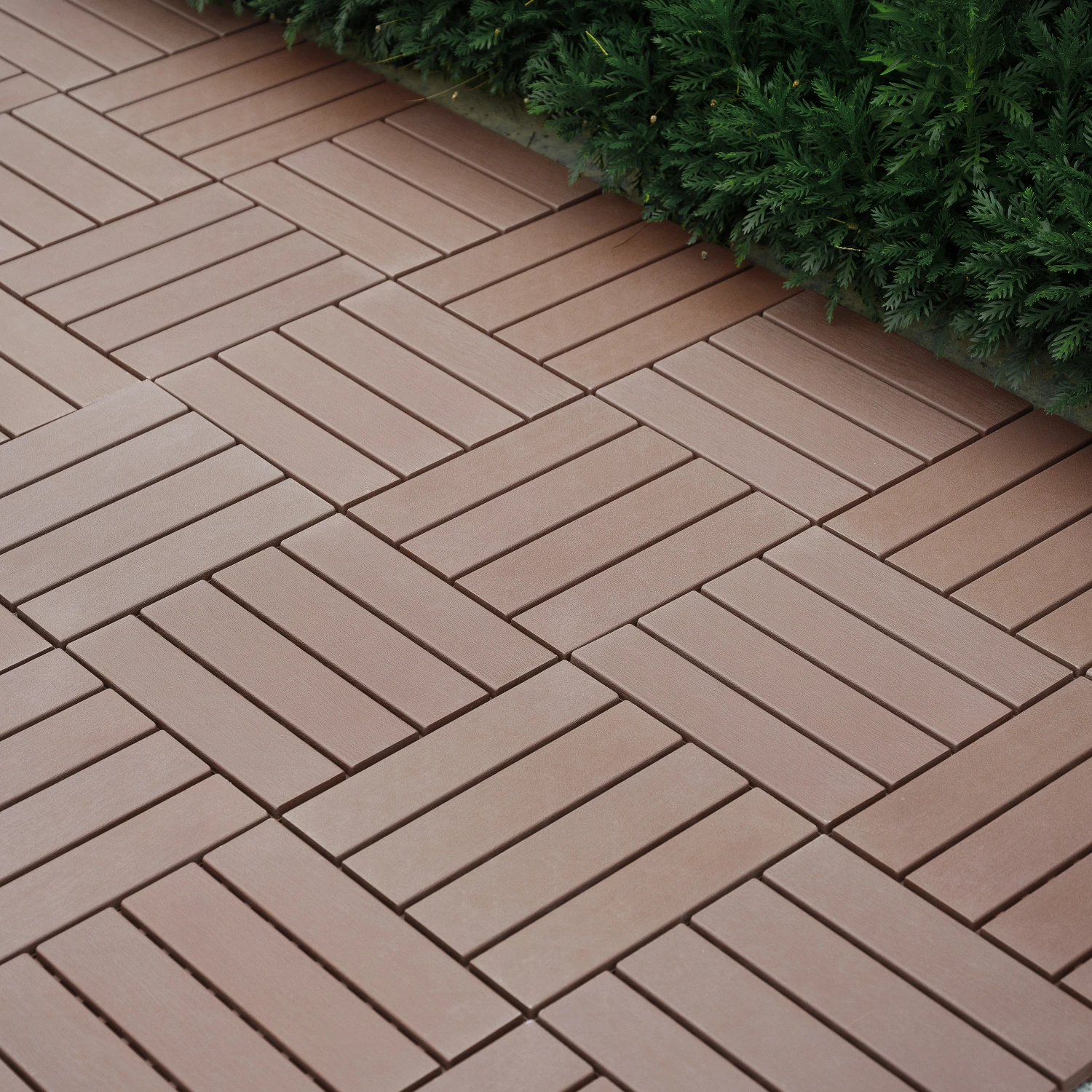 

Plastic Interlocking Deck Tiles,44 Pack Patio Deck Tiles,12"x12" Square Waterproof Outdoor All Weather Use, Patio Decking Tiles