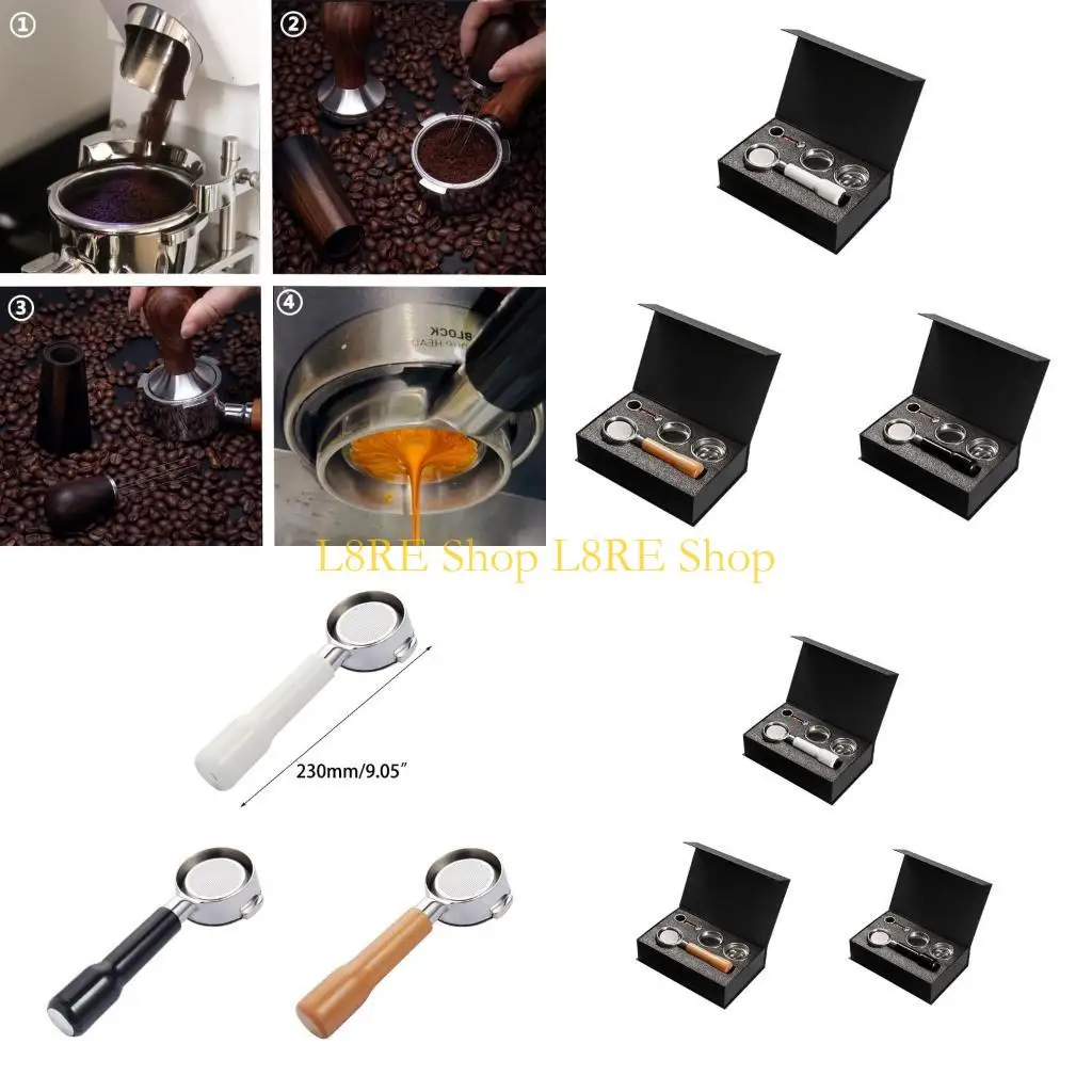 

L8RE 58MM Coffee Portafilter For Coffee Machine 304 Stainless Steel Coffee Filter with Handle Espresso Coffee Accessories