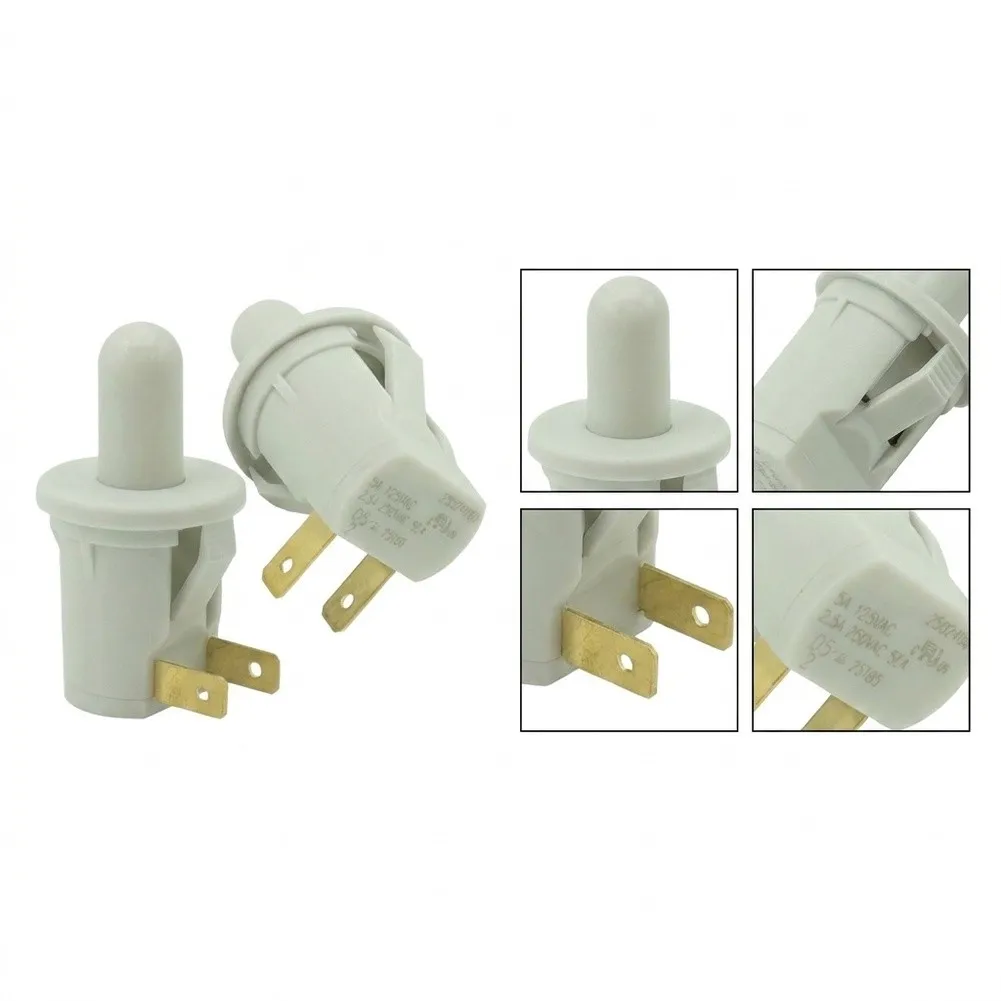 For Refrigerator Door Light Switch 2PCS Self-Resetting Normally Closed 1NO Contact Switch AC 125V 5A for Home and Commercial Use