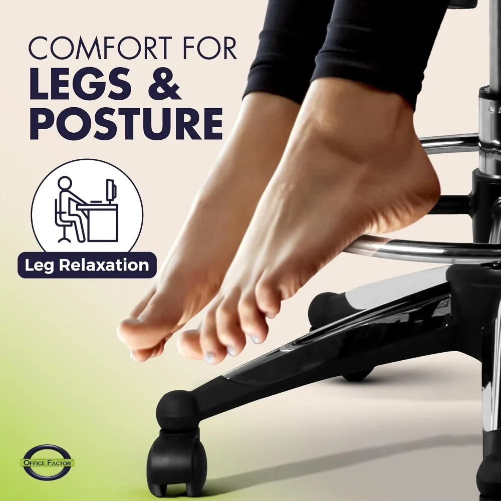 Ergonomic 300-Pound Capacity Drafting Chair with Flip-Up Armrests for Tall Office and Standing Desk Use