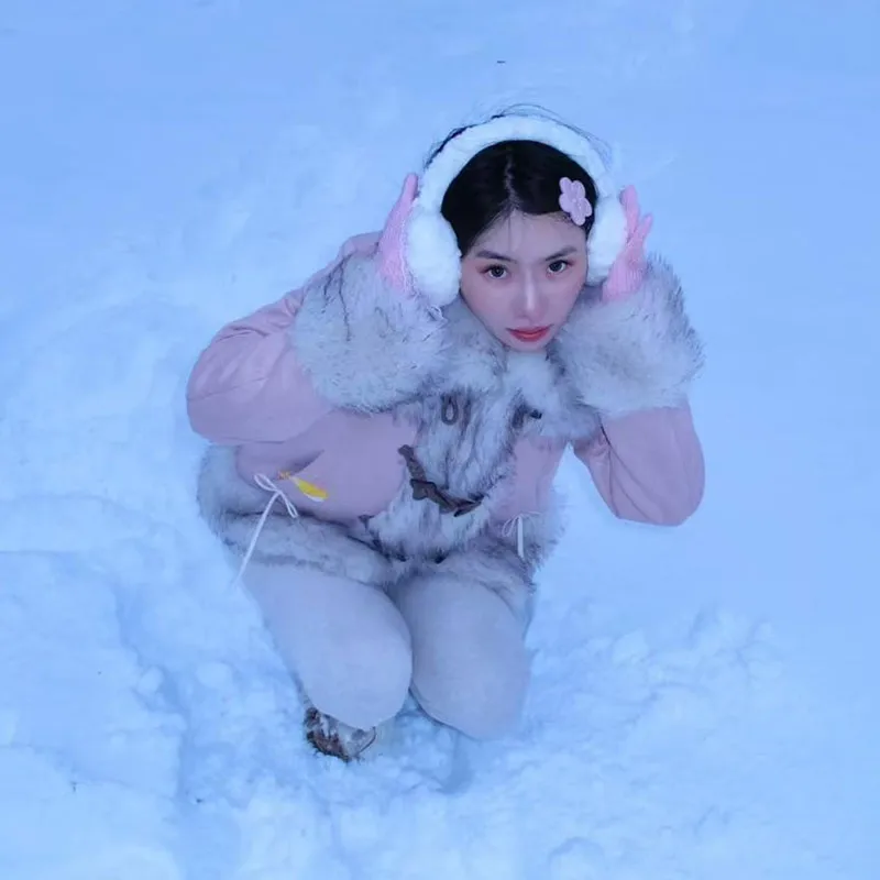 Penutup Telinga Wanita Musim Dingin Gaya Lolita dengan Pita, Bulu Halus, Hangat, untuk Bersepeda di Luar Ruangan, Anak-anak, Penutup Headphone Berenda, Penghangat Telinga, Penutup Telinga, Aksesoris Kepala Modis