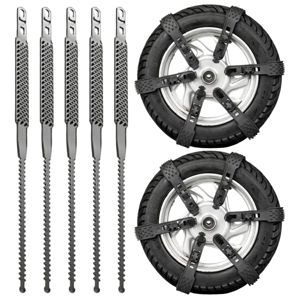 Motorcycle Snow Chain Anti-slip Fish Tire Chain Scooter Bicycle Anti-skid Tire Straps Chain For Motorcycle Rings For Snow