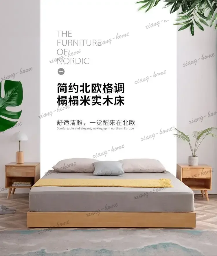 YJ Dormitory Frame Double Bed Decoration Covers Luxury Queen Double Bed Bedroom Headboards Letto Matrimoniale Furniture