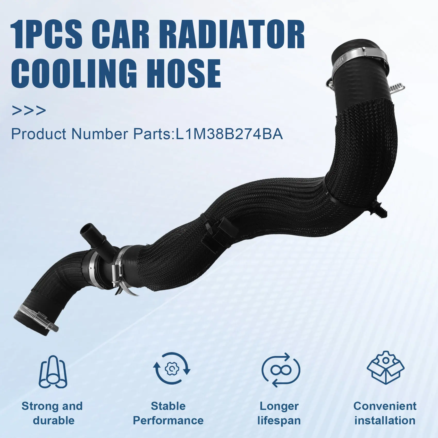 Car Radiator Cooling Hose L1M38B274BA for Lincoln Aviator 3.0L 2020-2023 Coolant Reservoir Tank Hose