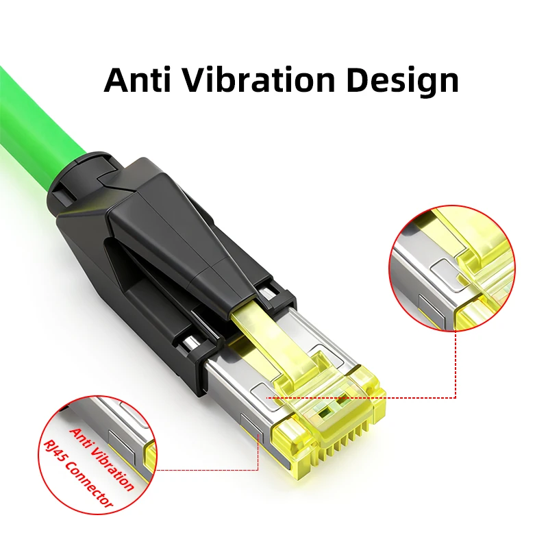 BYXGD CAT6A S/FTP Industrial Ethernet Cable 26AWG Double Shielded High Flexible -40~+105° for PLC Servo Robot Factory Automation