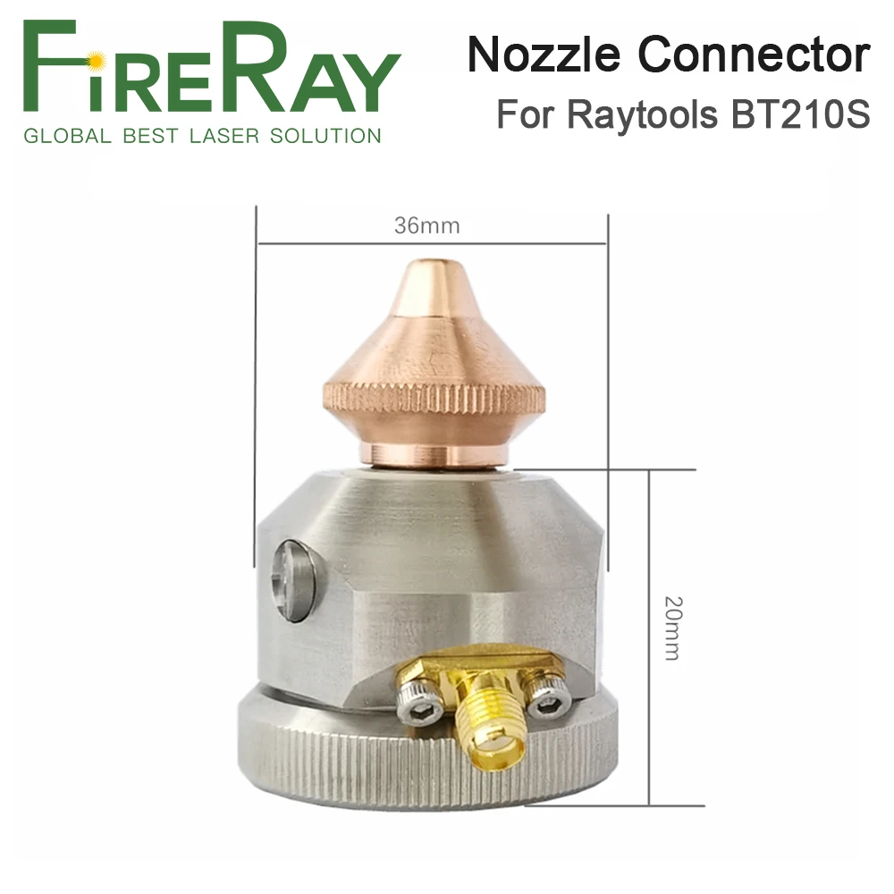 FireRay Raytools cabezal de corte láser de fibra BT210 BT210S, Conector de boquilla, soporte de boquilla, pieza para máquina de corte de Metal de fibra