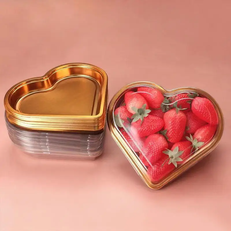Heart Shaped Snack Storage Boxes With Lid 3PCS Fruit Candy Sugar Containers Wedding Birthday Party Favor Home Gift Idea