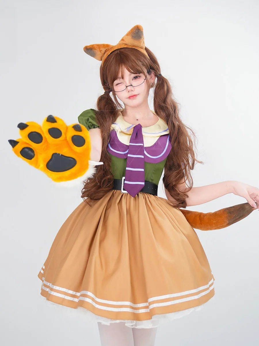 loween Cosplay Rabbit Suit Judy Police Officer Parent-Child Dr  Long Skirt Anime Exhibition Traditional Chinese Costume