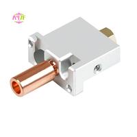 A47F-For FLSUN V400 3D Printer Hotend Nozzle Extruder Parts Print Head Brass Heat Block Throat Copper Plated