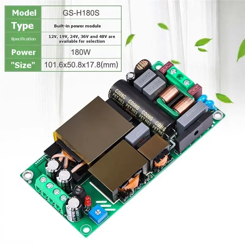 【MUST-HAVE】Slim Switch 24V5A 7.5A Power Supply Substrate New AC-DC 180W H180S24 Voltage Reduction And Stabilization Module LLC+