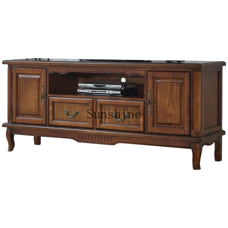 American solid wood TV cabinet, bedroom video cabinet, simple, living room, small and medium-sized apartment, storage storage