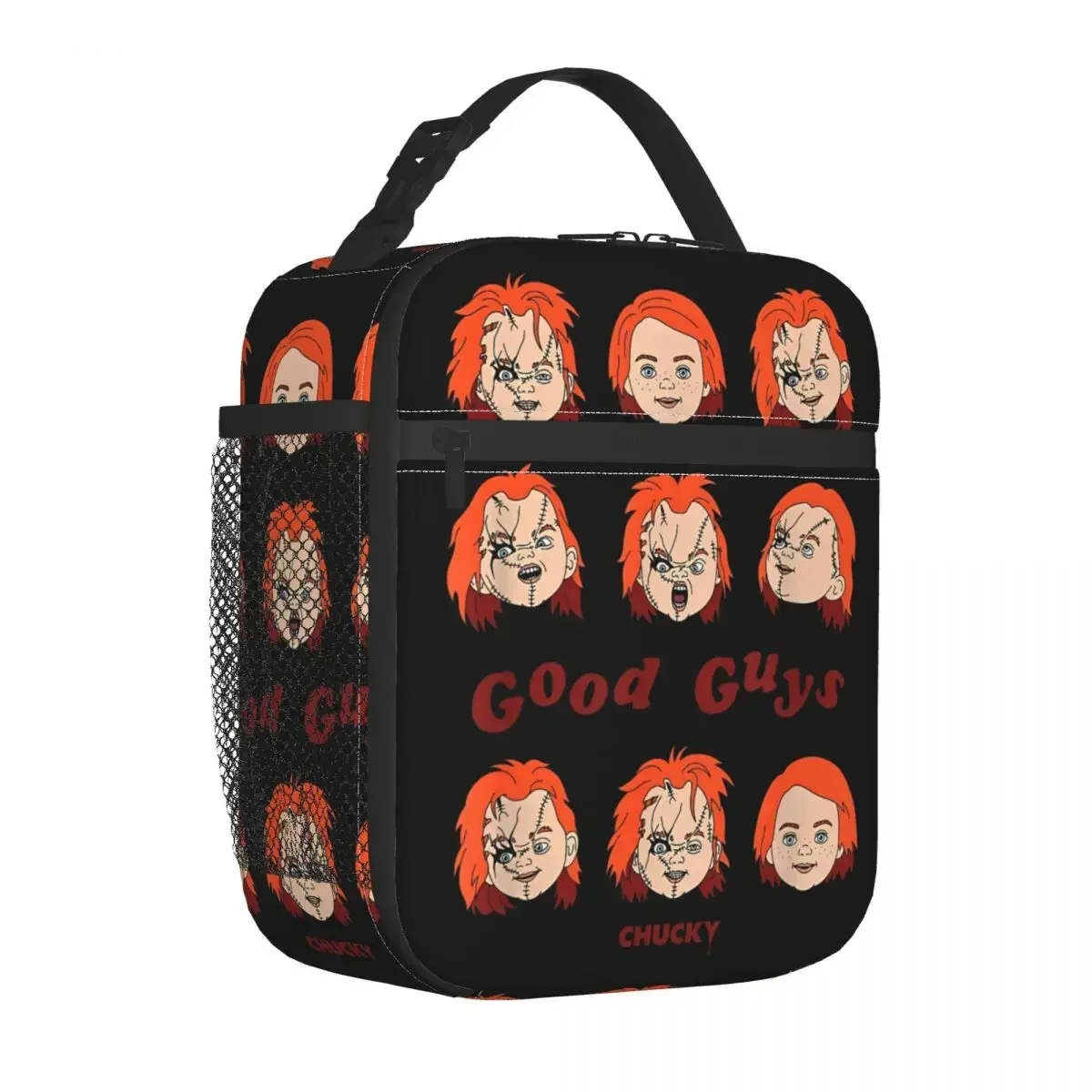 Chucky Good Guys Faces Thermal Insulated Lunch Bag for Office Horror Movie Portable Food Bag Cooler Thermal Lunch Boxes