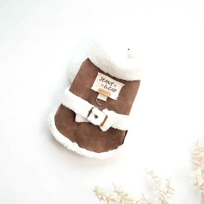 Dogs and Cats Winter Dress Tutu Belt Design Female Pet Puppy Warm Coat Outfit