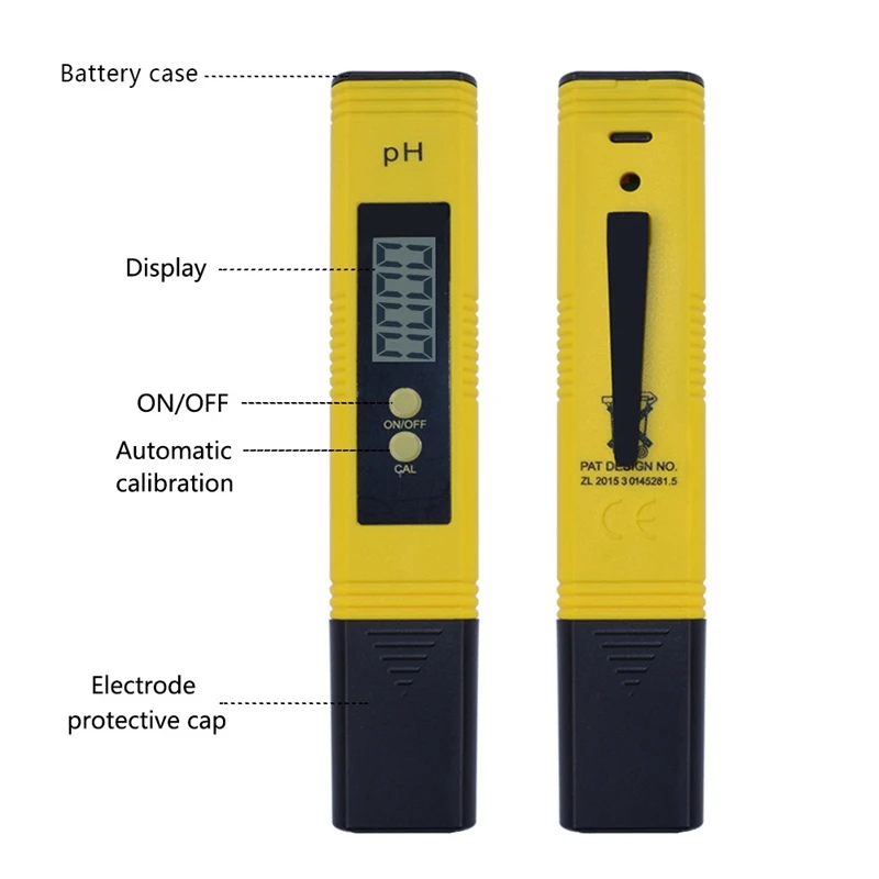 0.01 Precision LCD PH Meter Water Quality Tester Digital Measuring Range PH Test Pen Suitable For Swimming Pool Aquarium 1Set