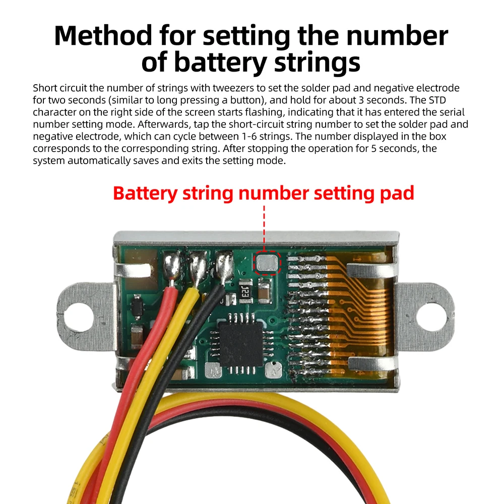 DC 0-30V Ultra-Dünnes Digitales Voltmeter & Batteriemessgerät 0,5-Zoll-OLED-Display Spannungstester 1-6S Einstellbarer Batterie-Ladestandsprüfer – Detail 18