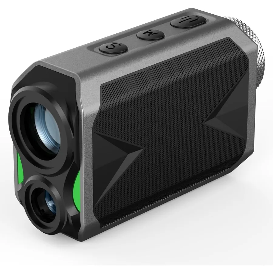 Mini telêmetro de golfe de alta precisão com recurso de travamento de bandeira de inclinação Ampliação 6X Design recarregável de alcance de 1000 jardas