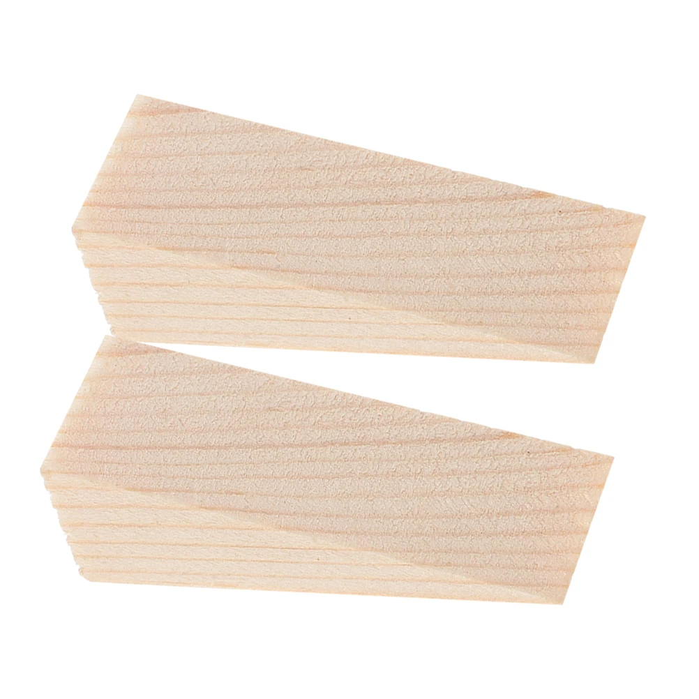 

2 Pcs 10x3x3 Stopper Large White Wedge Anti-Slip Nail-Free Punch-Free Door Wedge Stopper Square Wooden Pegs Home Use