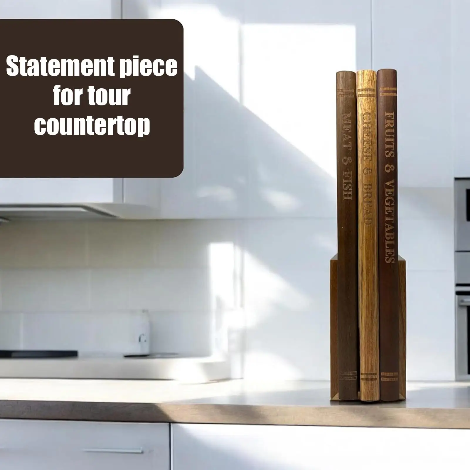 

Кухонные разделочные доски с подставкой, 3 шт./компл., утолщенный набор деревянных разделочных досок, сыр, мясо, овощи, бордюрная доска