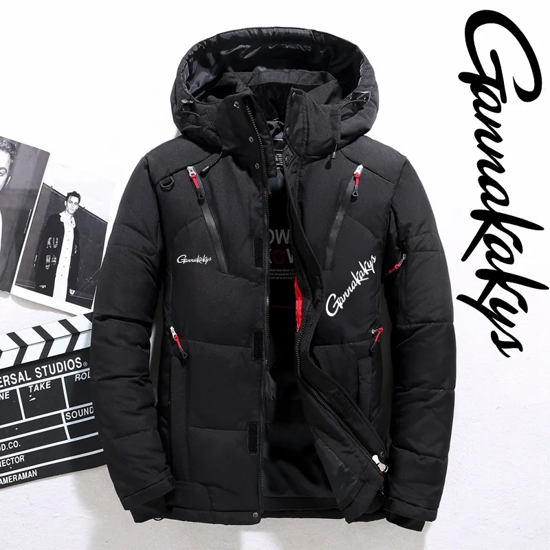 2024 Winter Men's Fishing Down Jacket for Mountain Climbing and Hunting, Warm Down Jacket, Casual Skiing Lightweight Down Jacket