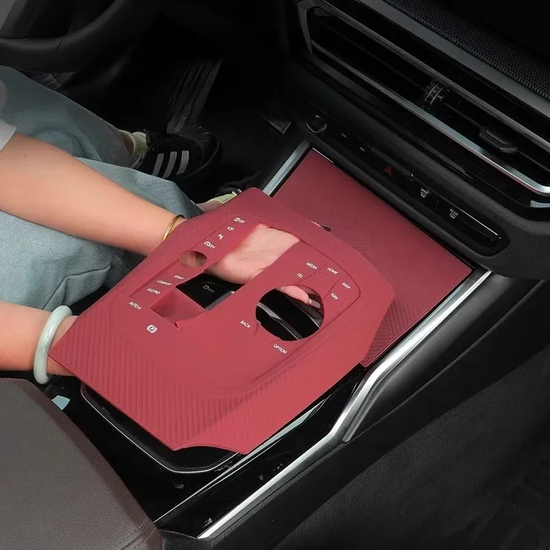 Laser-Cut Silicone Control Panel Cover ​​For BMW 3/4 Series 2020-2024  - Non-Slip Button Protector (325Li/330Li) Car Accessories